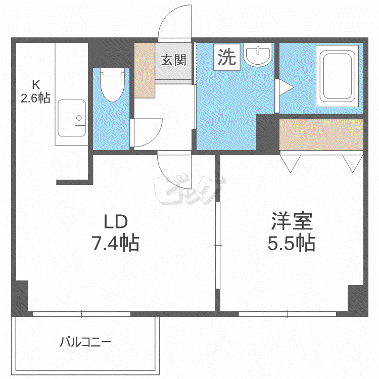 ナンディーヌトレーズ(1LDK/4階)の間取り写真