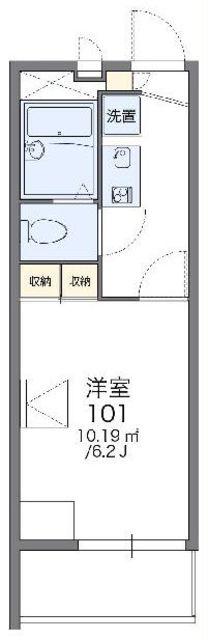 レオパレスエアフォルク(1K/3階)の間取り写真