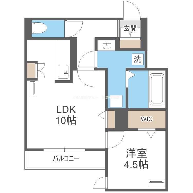 CLASHIST(1LDK/1階)の間取り写真