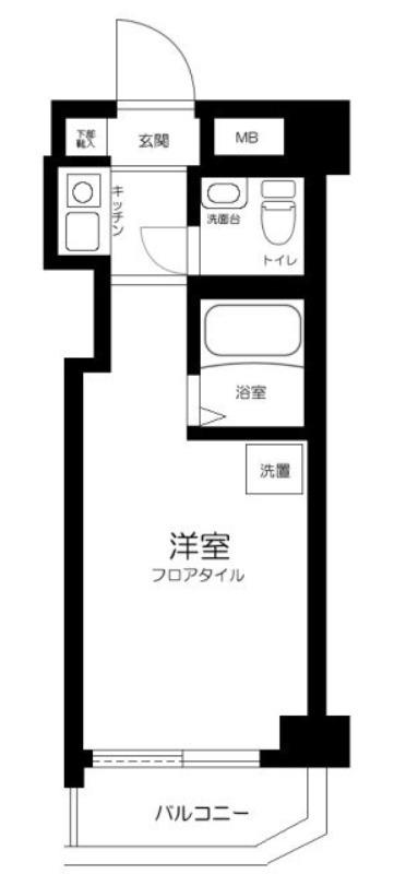 日興パレス田園調布第2(ワンルーム/7階)の間取り写真
