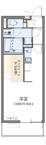 ミランダYIII(ワンルーム/1階)の間取り写真