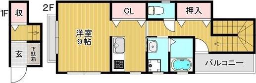 シャーメゾンYS(ワンルーム/1階)の間取り写真