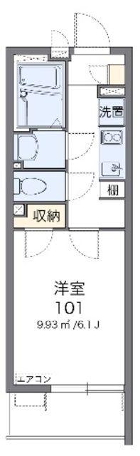 クレイノホクレレ エルア(1K/3階)の間取り写真