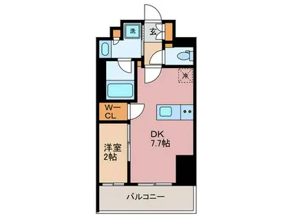ドゥーエ横濱鶴見(1DK/10階)の間取り写真