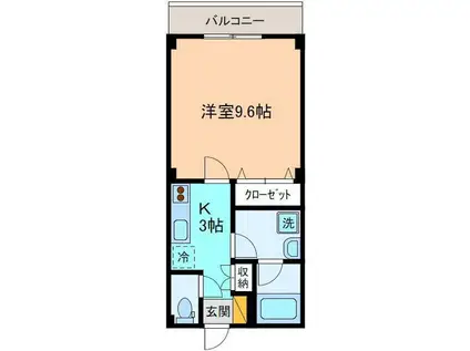 メゾンドシャルム(1K/2階)の間取り写真