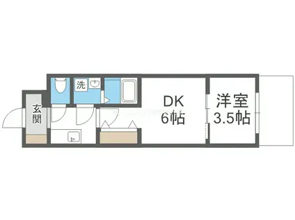 エスリードレジデンス大阪谷町ザ・マークス(2K/3階)の間取り写真