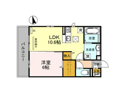 コーポTE(1LDK/1階)の間取り写真