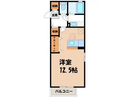 AGスクエア(ワンルーム/1階)の間取り写真