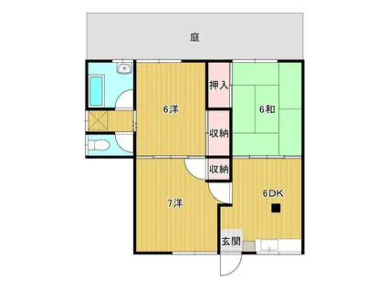 コーポゆう(3DK/1階)の間取り写真