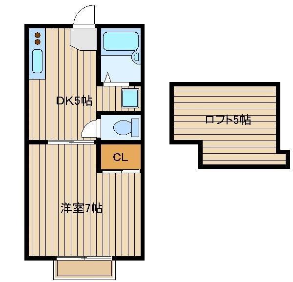 シャト-谷治1(1DK/1階)の間取り写真