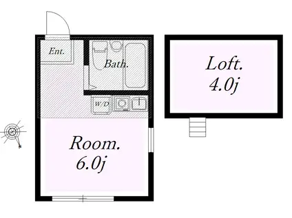 ユナイト田浦パルタージュ(ワンルーム/2階)の間取り写真