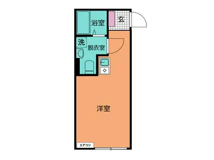 BACE六浦東II(ワンルーム/1階)の間取り写真