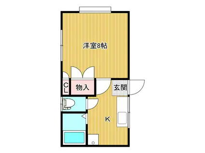セピアハウスHAMA(1K/1階)の間取り写真