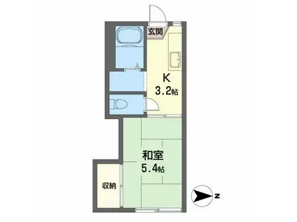 サンマロンド(1K/1階)の間取り写真