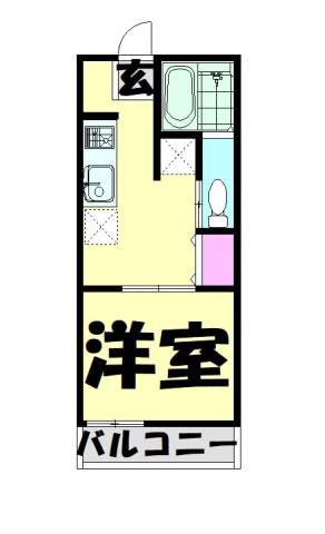 メゾン丸山II(1DK/1階)の間取り写真
