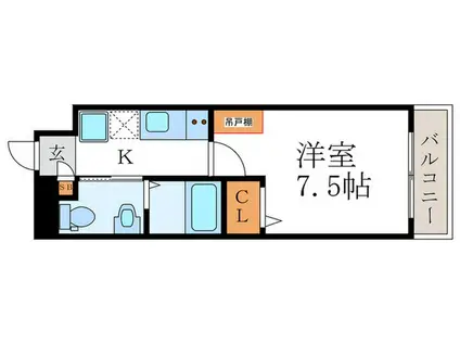 NEXT LIFE三条御前(1K/4階)の間取り写真