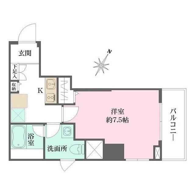 WHARF文京茗荷谷(1K/8階)の間取り写真