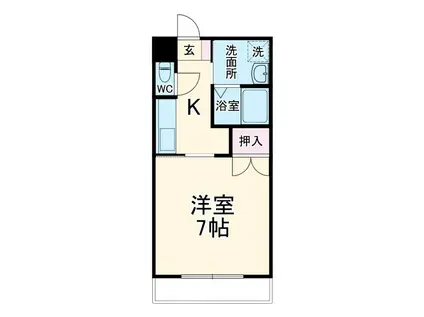 マンション森島(1K/2階)の間取り写真