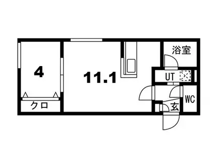 シティプレミア栄通(1LDK/4階)の間取り写真