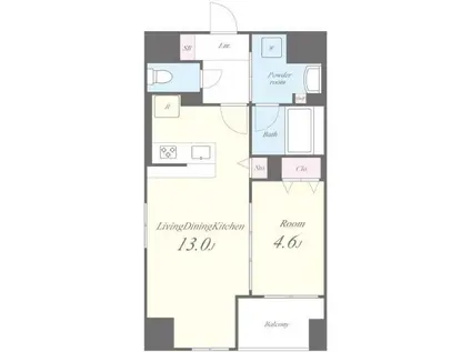 メゾンクラフト神田錦町(1LDK/6階)の間取り写真