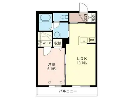 シャーメゾン北糀谷(1LDK/4階)の間取り写真