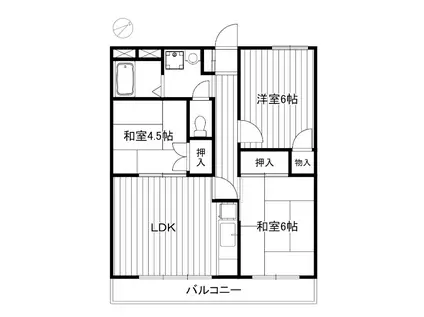 メゾン・ド・ゼフィール1(3LDK/1階)の間取り写真
