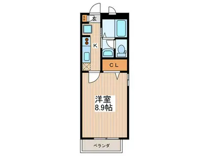 エクセレンス国分寺(1K/2階)の間取り写真