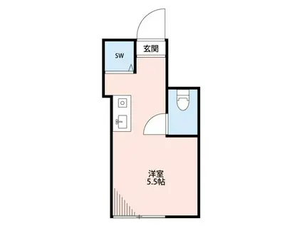 コートハウス南馬込II(ワンルーム/2階)の間取り写真