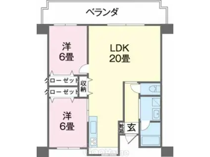 MA.サンセヴェリア(2LDK/8階)の間取り写真