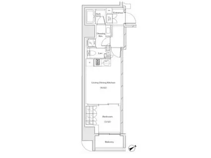 ザ・パークハビオ都島テラス(1LDK/3階)の間取り写真