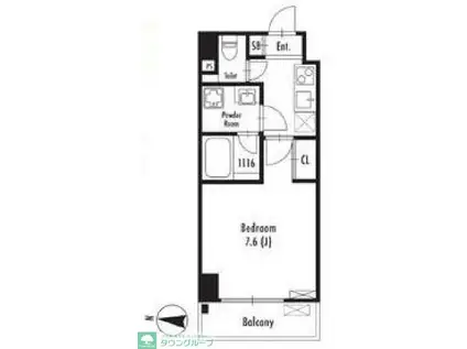 GRAN PASEO両国ノース(1K/3階)の間取り写真