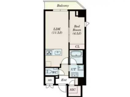 パセオ上野御徒町(1LDK/9階)の間取り写真