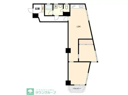 祐光ファミリーマンション(2LDK/4階)の間取り写真