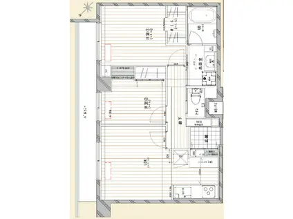 ゾンネンハイム六義園(2LDK/7階)の間取り写真