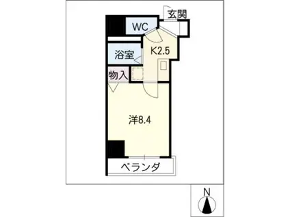 オアシス丸の内 サウス(1K/4階)の間取り写真