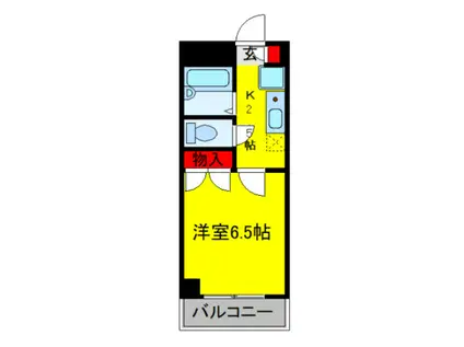 メゾン伊佐司(1K/2階)の間取り写真