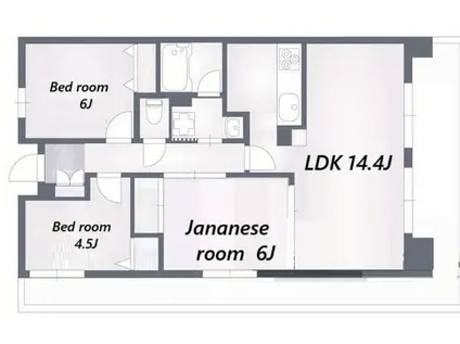 アプリーレ垂水(3LDK/7階)の間取り写真