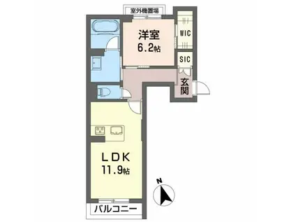 シャ一メゾン D A I(1LDK/3階)の間取り写真