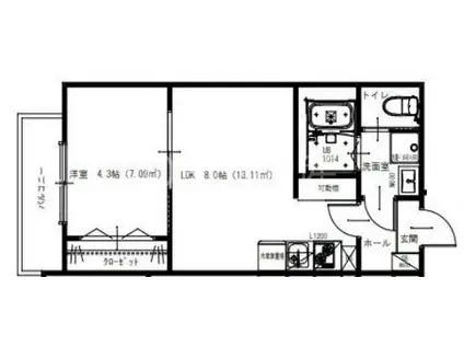 FOREST TERRACE CHIBADERA(1LDK/2階)の間取り写真