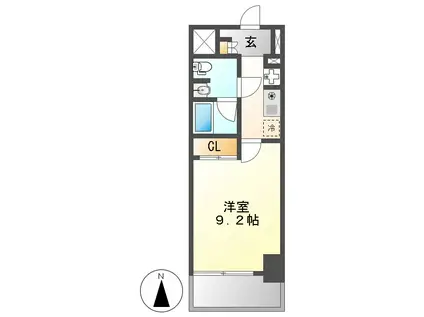 パークアクシス名古屋山王一丁目(1K/6階)の間取り写真