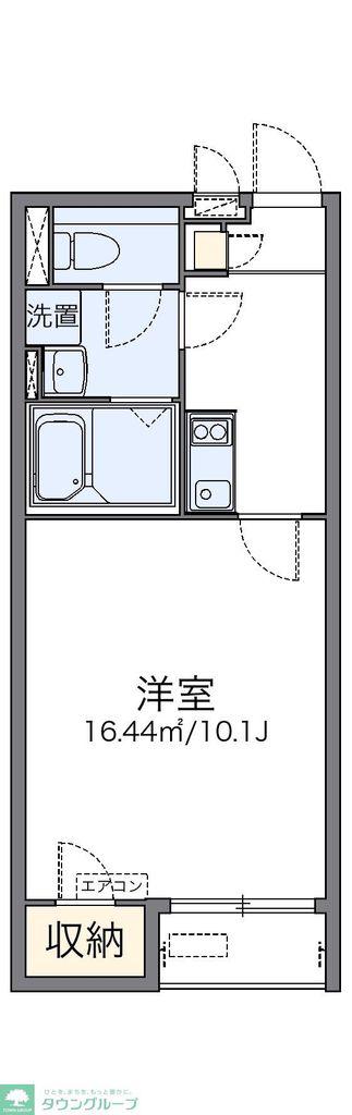 レオネクストリントアール(1K/1階)の間取り写真