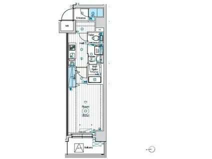 MAXIV川口並木(1K/4階)の間取り写真