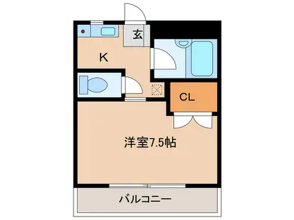 サニーパレス横田(1K/3階)の間取り写真