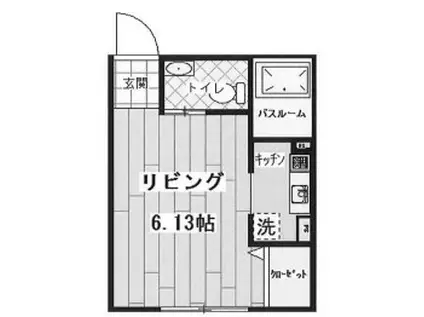 MODULOR桜台(ワンルーム/1階)の間取り写真