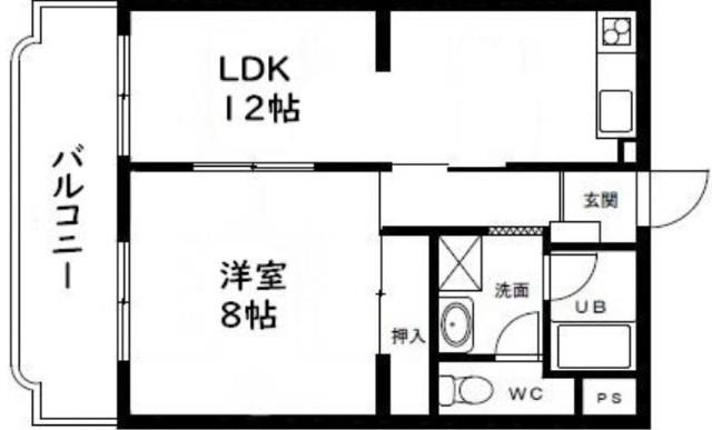 LIANGE A(1LDK/3階)の間取り写真