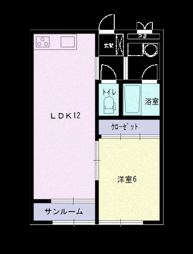 エーライフ町村(1LDK/2階)の間取り写真