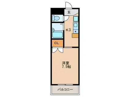 センチュリー・ショウエイVII(1K/3階)の間取り写真