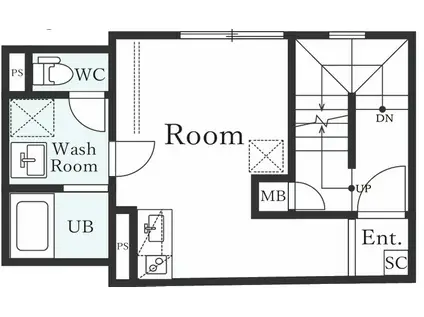 THE VERTEX碑文谷(ワンルーム/4階)の間取り写真