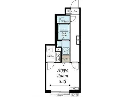 ヴィラ都立家政(1K/1階)の間取り写真
