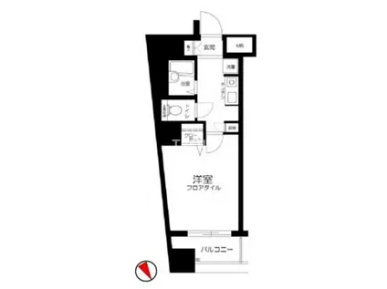 フォレストヒルズ小日向(1K/6階)の間取り写真